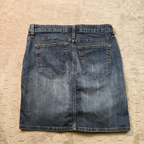 Vintage Y2K Low Rise Mini Denim Jean Skirt Size 5 Retro Festival Wear Cute - Picture 9 of 10